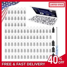 100 Pcs Rubber Tire Nail Repair Kit Screw In Tire Plugs for Car Truck SUV Van