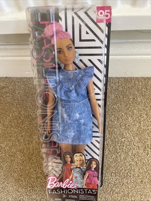 Mattel Barbie Puppe Fashionistas Curvy Barbie Puppe #95 rosa Haare ungeöffnete Box 