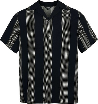 Chet Rock Kurzarmhemd Herren Stanlee Shirt schwarz/grau