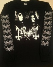 Rare MAYHEM Band 2 Sides Black S to 5XL Longsleeve Shirt AA896