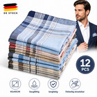 12 Stück Für Damen Stofftaschentücher 100% Baumwolle 40x40 cm Taschentücher