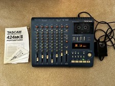 TASCAM Portastudio 424MKIII 4-Track Cassette Recorder/Mixer w/ Power & Manuals