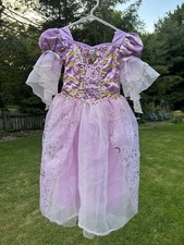 Disney Princess Rapunzel Costume Dress Girl Size 5-6 Purple long sleeve