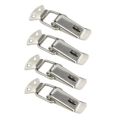 Spring Toggle Latch Toolbox Draw Latch Buckle Hasp with Safety Lock Hole（