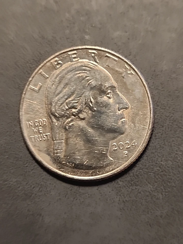 2024 Patsy Takemoto Mink Quarter w/  Struck-through Grease Error on Reverse  - Image 2 of 4