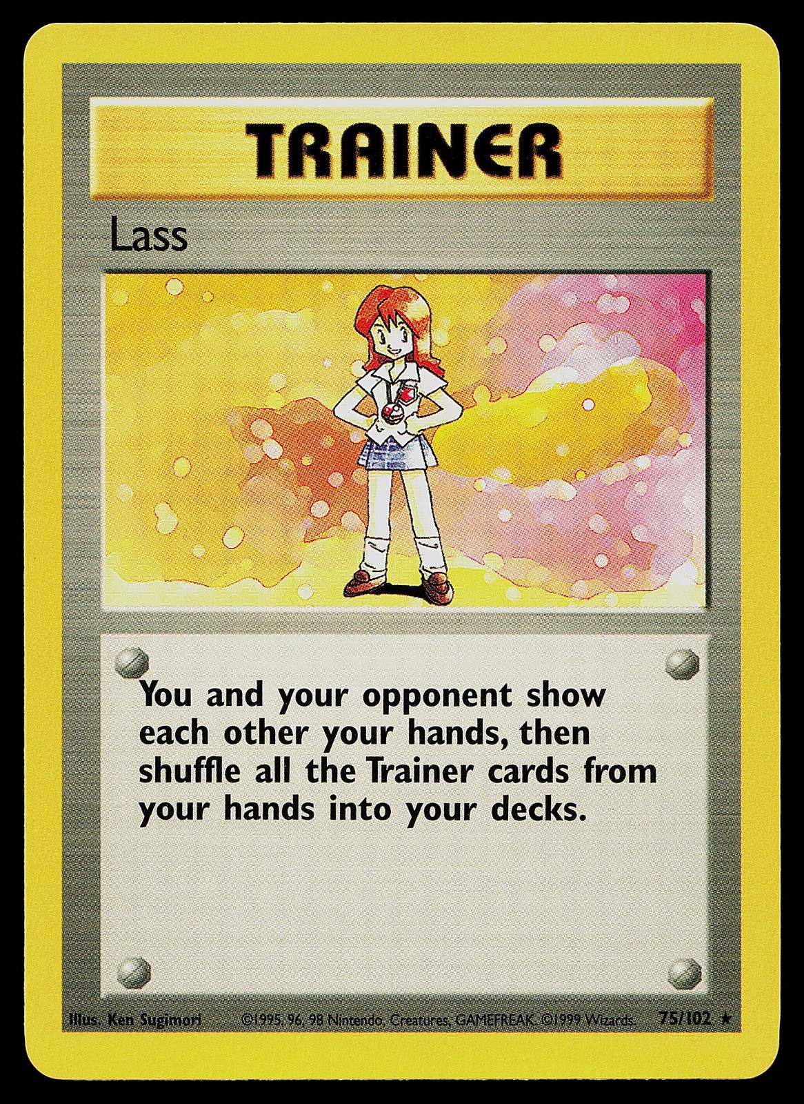 Pokemon Card - Lass Base Set 75/102 Rare