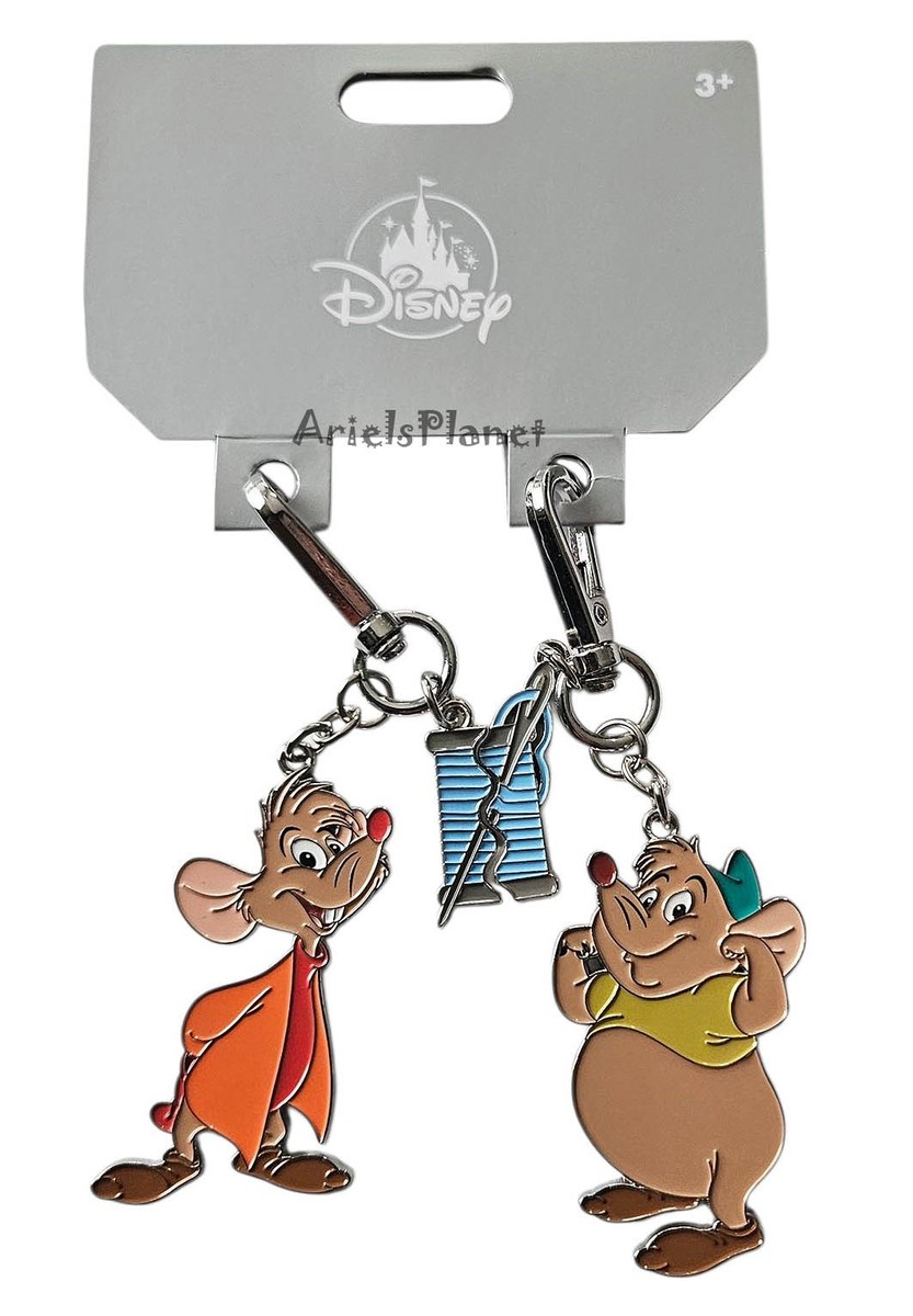 2026 Disney Parks Cinderella Jaq & Gus Mice BFF Metal Keychain