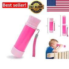 Retractable Pirate Monocular Telescope - Interactive Rose Pink Spyglass for Kids
