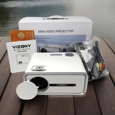 Mini Projector WiFi & Bluetooth 450ANSI 1080P FHD 250" Display+Zoom Portable New