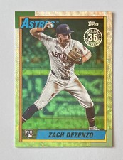 2025 Topps Series 1 Zach Dezenzo RC 1990 Topps 35th Green Crackle Foilboard  /99