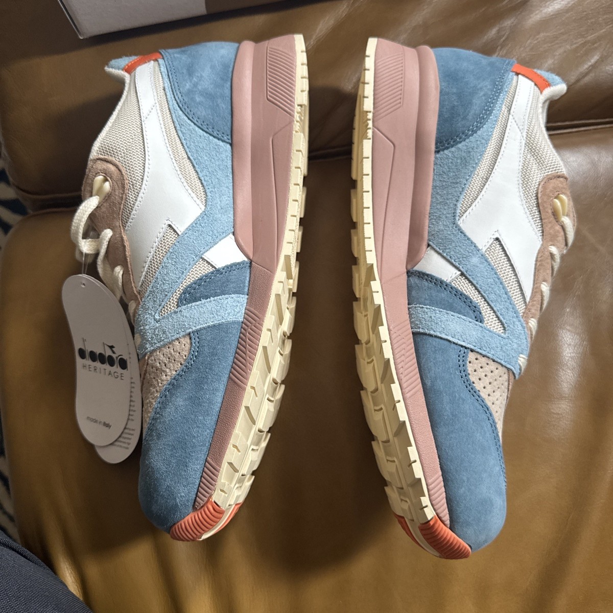 diadora N9000 Tourney Italia Lace Up Mens Blue Sneakers Casual