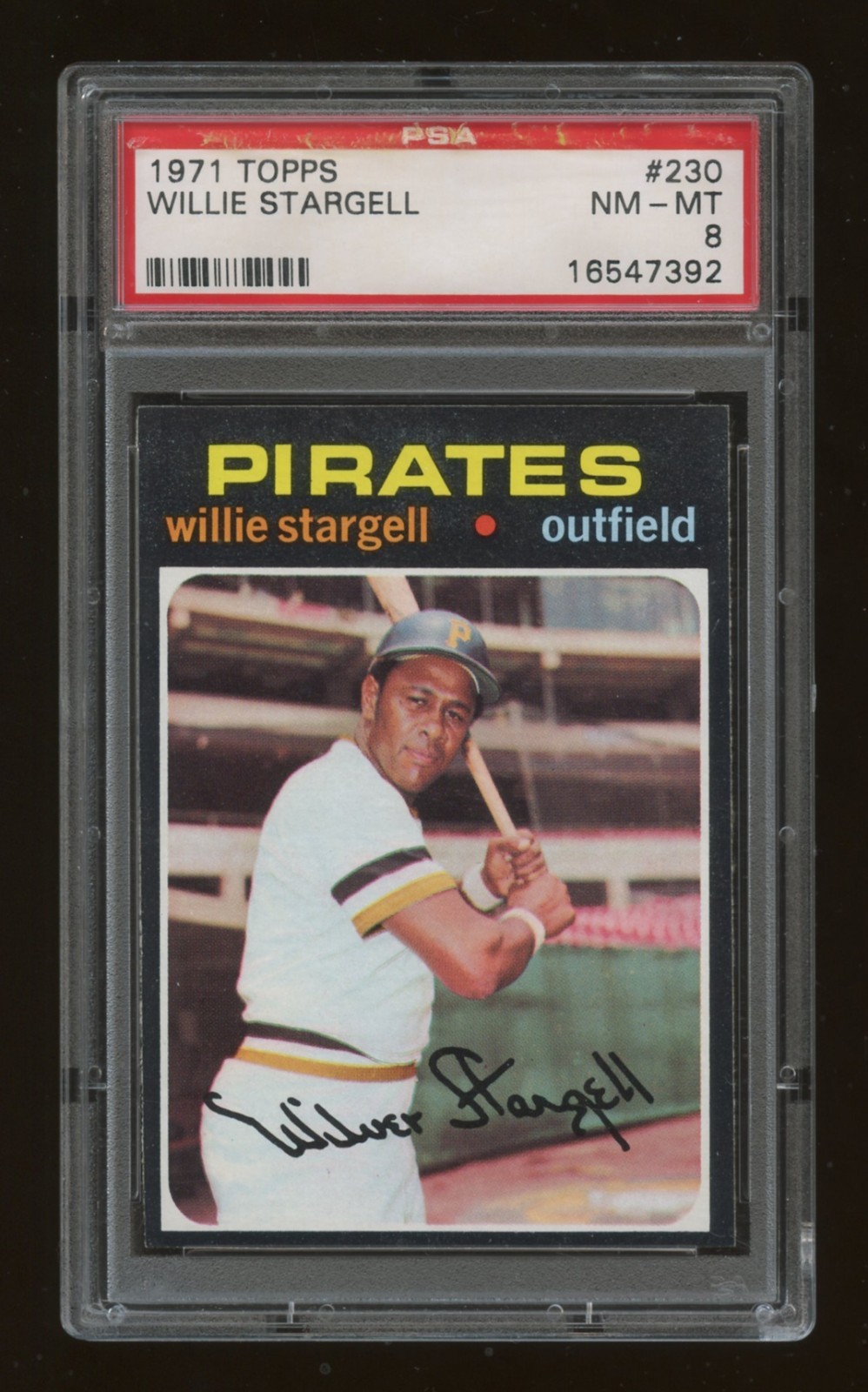 1971 Topps #230 Willie Stargell Pittsburgh Pirates PSA 8