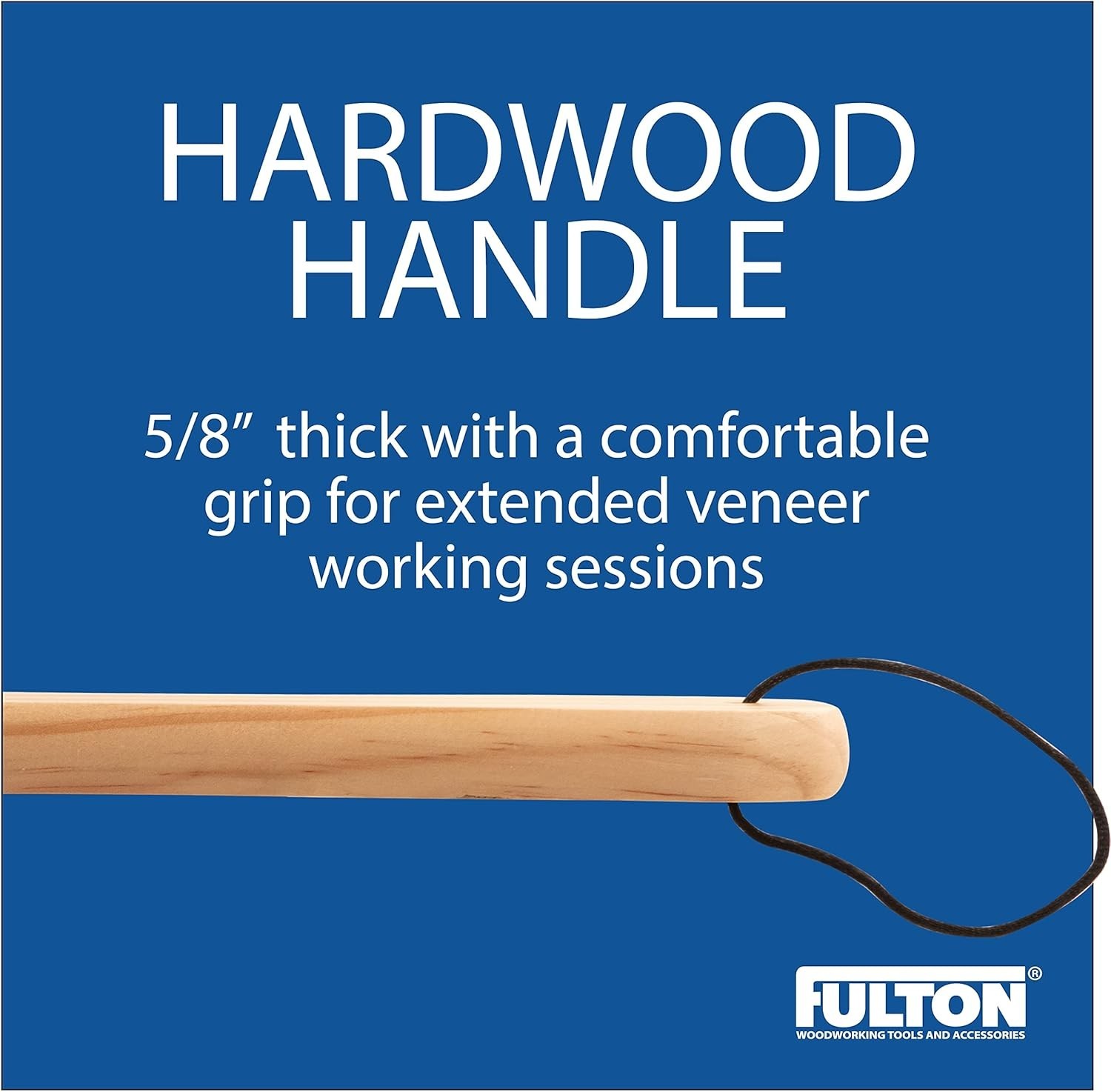 Veneer Scraper with Beveled Edges and Hardwood Handle for Applying Veneer