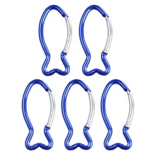 Carabiner Clip Fish Shape Climbing Buckle Quick Link Locking Spring Snap Hook