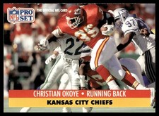 1991 Pro Set Christian Okoye Kansas City Chiefs #185