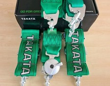 Takata 5 point harness - Green - Safety Seatbelt / Rally  / Trackdays / Drift 
