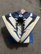 Jordan 1 Retro x Fragment Design x Travis Scott High Blue for Sale