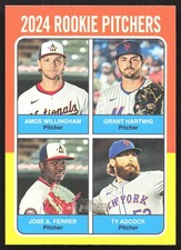 2024 Topps Heritage #621 2024 Rookie Pitchers (Willingham/Hartwig/Ferrer/Adcock)