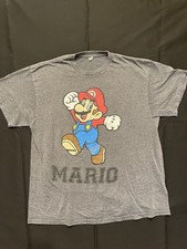 Mario Super Mario Bros. Gray Short Sleeve Graphic T-Shirt - Mario Model