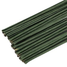60Pcs 16" Green Floral Stem Wire 2 Gauge for Paper Flower DIY Crafts