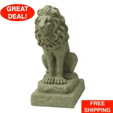 Guardian Lion Statue Garden Sculpture Outdoor Porch Backyard Decor 28 In NEW