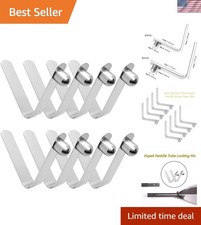 Rust-Proof 6mm Kayak Paddle Snap Clips - 8 Pack, Easy Push Button Installation