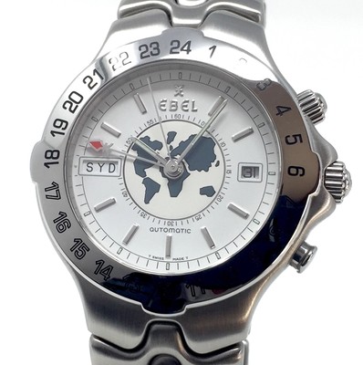 Ebel (like new & unworn) Sportwave Meridian GMT Date Automatic Full-Set E9122641