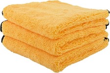 Chemical Guys Professional Microfiber Towels 16x16 Gold 3 Pack Scratch-Free