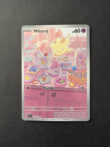 Milcery - 152/142 - Illustration Rare - Stellar Crown - Pokemon Card - NM/M