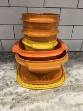 Vintage 1960s / 1970s Tupperware Bowl Set Made In USA