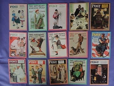 NORMAN ROCKWELL SATURDAY EVENING POST COVERS COMPLETE SET OF 90 TRADING CARDS