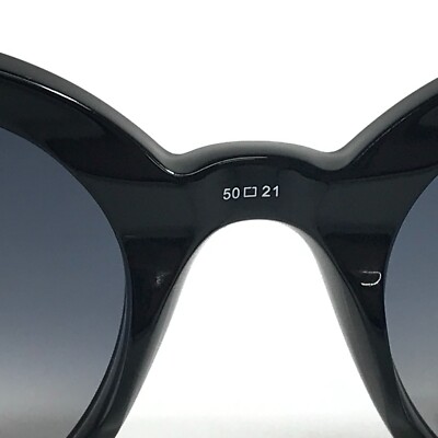 Jimmy Crystal New York Sunglasses JCS125 BLACK Round Frames Blue Gradient Lenses Jimmy Crystal New York Sunglasses JCS125 BLACK Round Frames  main image 2