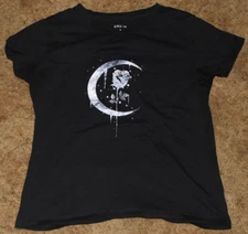 Women's Shein black flower and moon top size L