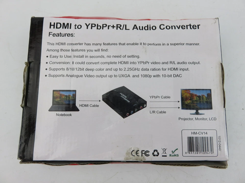 Bytecc HM-CV14 HDMI to YPbPr + R/L Audio Converter - Image 2 of 3