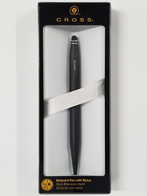 Cross Tech2 Satin Black Ballpoint Pen With Stylus AT0652-1 (Brand