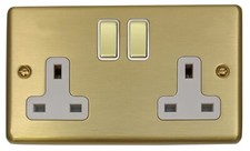G&H Satin Brushed Brass CSB2 Light Switches, Plug Sockets, USB, Dimmers, Toggles