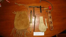 Shooting Bag, Measure, Vent Pick, Spout, Nipple Wrench Ball Bag Muzzleloader