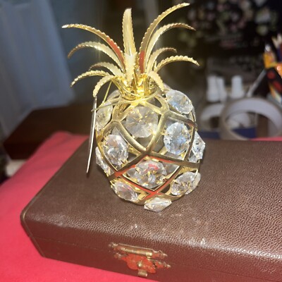 24 K vergoldete Swarowski Ananas von Crystal Temptations - 56g