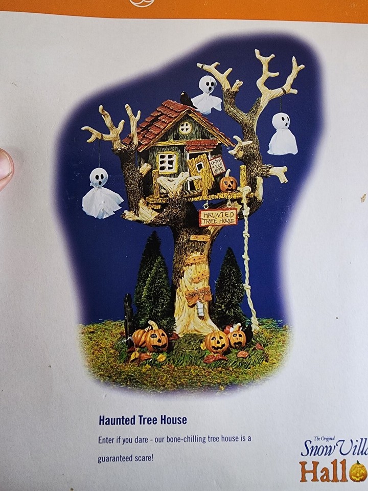 DEPT 56 Snow Village Halloween Haunted Tree House w/box 56.55150 eBay