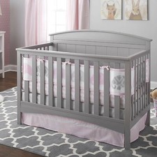 BreathableBaby BreathableBaby 3pc Ultra Luxe Reversible Crib Bedding Set  ...
