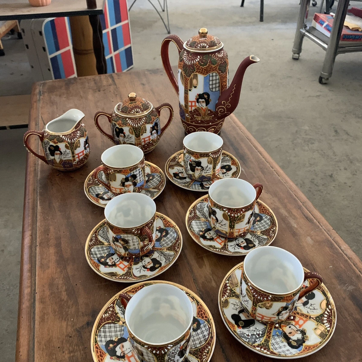 Set Tazza Da Caffè E Piattino In Ceramica Giapponese 350 Ml | Marrone Chiaro Fatto A Mano, Stile Retrò