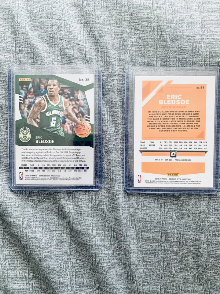 Eric Bledsoe Panini Elite & Optic Basketball Card Lot #35, 51 - Image 2 of 2