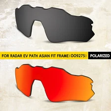 Black & Fire Red POLARIZED Lenses for Oakley Radar EV Path AF OO9275, 1.5MM