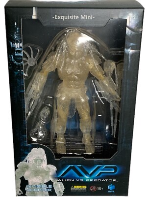 Hiya Toys 1:18 Aliens vs Predator AVP Invisible Chopper 4.5'' Action Figure 