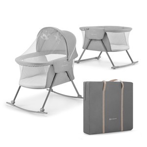 Kinderkraft Berceau Bebe Lovi 3en1 Lit De Voyage Transat Enfant De 0 A 9 Kg Gris Ebay