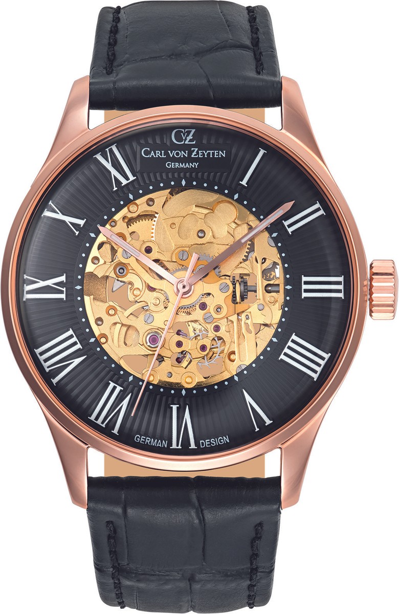 Carl von Zeyten CVZ0011RBK Feldberg Automatic rose gold black 