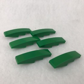 LEGO 61678 Green Slope, Curved 4 x 1 (x6)
