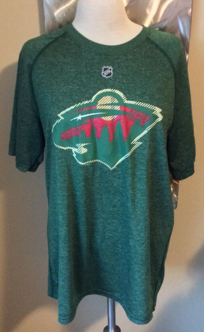 Minnesota Wild NHL Reebok Devan Dubnyk # 40 Unisex T Shirt (Green, Large) Hockey