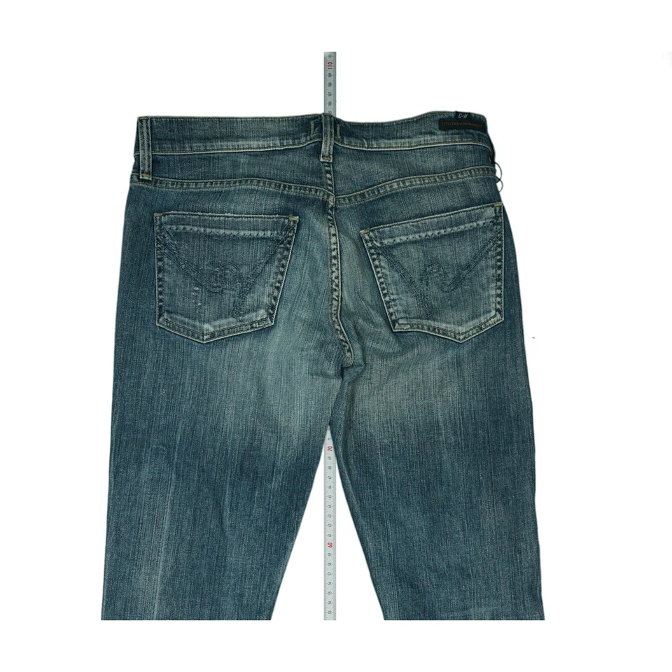 Citizens of Humanity Vaqueros Destroyed Bajo Recto Stretch W27 L34 Azul Usado - Imagen 4 de 4