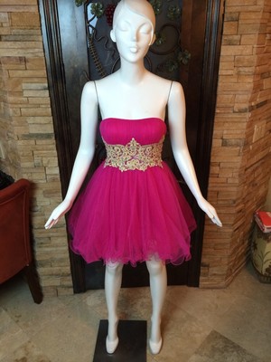 bright pink cocktail dress